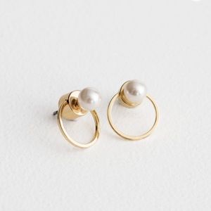 NWT & OTHER STORIES Pearl Earrings with ORing Back